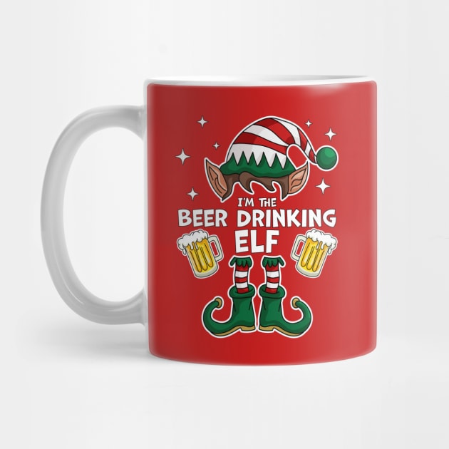 I'm The Beer Drinking Elf - Elf Matching Family Christmas by OrangeMonkeyArt